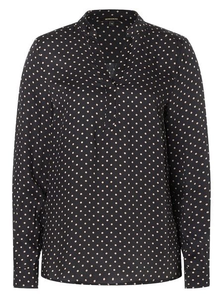 More & More Bluzka w kolorze czarnym rozmiar: 46. Czarne bluzki More & More, s, bez wzorów, z wiskozy, klasyczne, bez kołnierzyka, bez ramiączek. Za 78.99 zł.