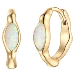 Glanzstücke München Kolczyki Srebro wysokiej próby Żółte złoto Kolczyki koła 1 ct Damski. Żółte kolczyki Glanzstücke München, z opalem, pozłacane. Za 219.99 zł.