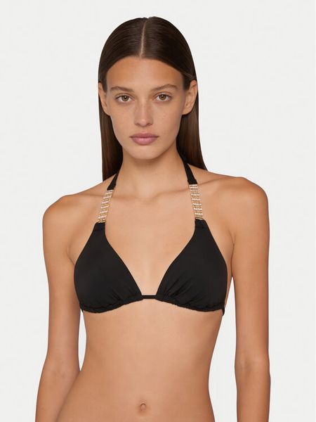 Guess Góra od bikini E6GJ41 KG272 Czarny. Czarne bikini Guess, z aplikacjami, z syntetyku. Za 206.00 zł.