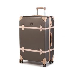 Walizka duża Semi Line. Brązowe walizki Semi-line, duże. Za 329.99 zł.