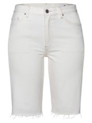 Cross Jeans Bermudy dżinsowe "Marisa" w kolorze białym rozmiar: W29. Białe szorty Cross Jeans, z aplikacjami, z bawełny, klasyczne. Za 55.95 zł.