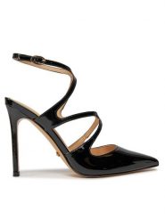 Marciano Guess Sandały 4RGZ03 7051A Czarny. Czarne sandały Marciano Guess, z aplikacjami, z lakierowanej skóry, bez obcasa, na szpilce, bez zapięcia. Za 1,539.00 zł.