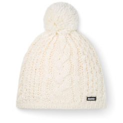 Czapka zimowa damska Eisbar Afra Pompon wełna merino. Białe czapki zimowe Eisbär, bez wzorów, z materiału. Za 179.90 zł.