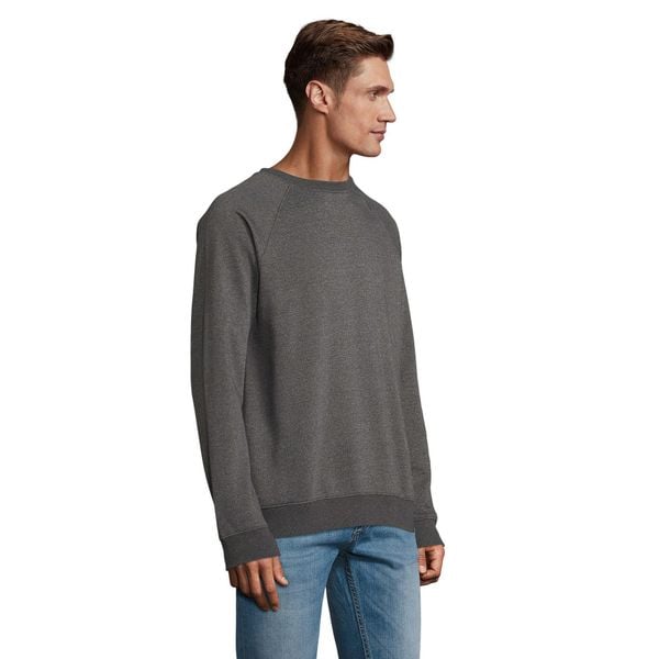 Bluza Unisex Space Melange Dla Dorosłych. Szare bluzy SOL'S, l, bez wzorów, z bawełny, z kapturem. Za 115.99 zł.