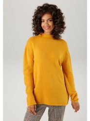Aniston Sweter w kolorze pomarańczowym rozmiar: 40. Pomarańczowe swetry Aniston, bez wzorów, bez ramiączek. Za 52.92 zł.
