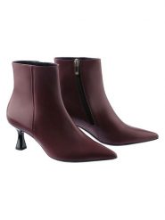 Högl Skórzane botki "Charlene" w kolorze bordowym rozmiar: 42. Czerwone botki Högl, bez wzorów, eleganckie, bez obcasa, bez zapięcia. Za 470.95 zł.