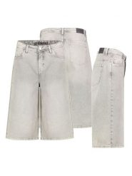 Sublevel Bermudy dżinsowe w kolorze jasnoszarym rozmiar: XXL. Szare szorty Sublevel, z aplikacjami, z bawełny, klasyczne. Za 113.99 zł.