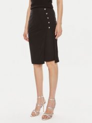 Guess Spódnica midi Elis W4YD53 KAQL2 Czarny Slim Fit. Czarne spódnice Guess, s, z aplikacjami, midi. Za 89.99 zł.