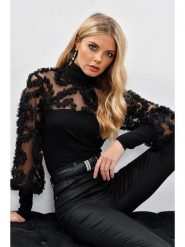 Cool and sexy Bluzka w kolorze czarnym rozmiar: M. Czarne bluzki Cool and sexy, m, bez wzorów, bez kołnierzyka, bez ramiączek. Za 96.37 zł.