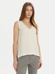 Marella Top Ginnico 2515161051 Écru Regular Fit. Topy Marella, bez wzorów, z jedwabiu, bez kołnierzyka, bez ramiączek. Za 469.99 zł.