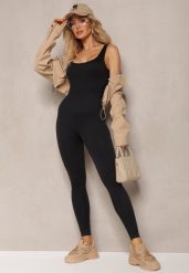 Czarny Długi Kombinezon o Fasonie Bodycon z Miseczkami na Biuście Avelilena. Czarne kombinezony Renee, na co dzień, m, bez wzorów, wizytowe, bez kołnierzyka, bez ramiączek, maxi, bodycon. W wyprzedaży za 75.99 zł.