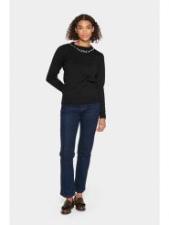 SAINT TROPEZ Sweter w kolorze czarnym rozmiar: M. Czarne swetry Saint Tropez, m, bez wzorów, bez ramiączek. Za 100.52 zł.