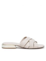 Nine West Klapki JF2220-1 Beżowy. Brązowe klapki Nine West, bez wzorów, z syntetyku, bez obcasa, bez zapięcia. Za 179.99 zł.