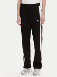 Puma Spodnie dresowe T7 Always On 629797 Czarny Straight Fit. Czarne spodnie dresowe Puma, bez wzorów, z bawełny. Za 169.99 zł.