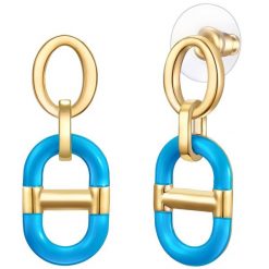 Lulu & Jane Kolczyki Stop metali Żółte złoto 1 ct Damski. Żółte kolczyki Lulu & Jane, pozłacane. Za 109.99 zł.