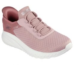 Buty do chodzenia damskie Skechers Bobs Squad Chaos. Czerwone buty treningowe Skechers, bez wzorów, z dzianiny, bez zapięcia, trekkingowe. Za 321.15 zł.