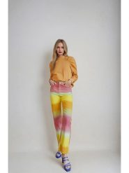 Monki Spodnie ze wzorem rozmiar: 32. Spodnie materiałowe Monki, bez wzorów, z bawełny, z podwyższonym stanem. Za 43.99 zł.