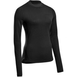 Bluzka sportowa do biegania z wełną merino damska CEP Cold Weather. Czarne t-shirty sportowe CEP, l, bez wzorów, z materiału, bez ramiączek, do biegania. Za 299.00 zł.