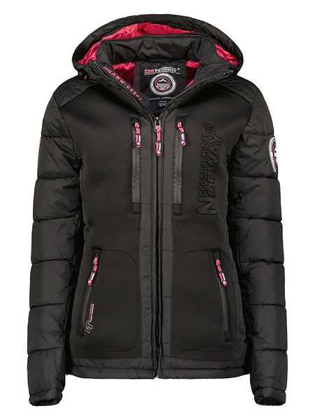 Geographical Norway Kurtka zimowa "Beachwood" w kolorze czarnym rozmiar: XXL. Czarne kurtki Geographical Norway, na zimę, xxl, z aplikacjami, z puchu, bez kaptura. Za 266.95 zł.