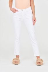 7 FOR ALL MANKIND Białe jeansy damskie Roxanne Ankle. Białe jeansy 7 for all mankind, bez wzorów, z bawełny, vintage. W wyprzedaży za 469.99 zł.