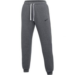 Damskie spodnie dresowe Nike Park 26 ciemnoszare. Szare spodnie sportowe Nike, bez wzorów, z bawełny, na fitness i siłownię. Za 154.99 zł.