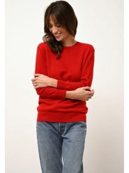 Just Cashmere Kaszmirowy sweter "Janice" w kolorze czerwonym rozmiar: M. Czerwone swetry Just Cashmere, m, bez wzorów, z kaszmiru, bez ramiączek. Za 457.95 zł.