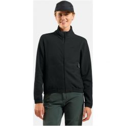 Bluza bez kaptura rozpinana Odlo Mid layer full zip CLASSIC FLEECE. Czarne bluzy bez kaptura ODLO, xl, bez wzorów, z materiału, bez kaptura, do biegania. Za 359.99 zł.