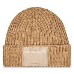 Czapka Patrizia Pepe. Brązowe czapki zimowe Patrizia Pepe, bez wzorów. Za 539.99 zł.