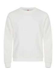 Clique Basic Roundneck — uniseks bluza z okrągłym dekoltem – white. Białe bluzy CLIQUE, s, bez wzorów, z bawełny, bez kaptura. Za 158.26 zł.