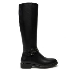 Kozaki Lumberjack. Czarne kozaki Lumberjack, bez wzorów, bez obcasa, na płaskiej podeszwie, bez zapięcia. Za 339.99 zł.