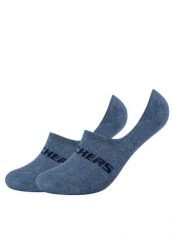 Skarpetki sportowe dla dorosłych 2PPK Mesh Ventilation Footies Socks. Niebieskie skarpetki Skechers, bez wzorów, z bawełny. Za 29.99 zł.