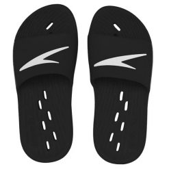 Klapki basenowe damskie Speedo Slide. Białe klapki Speedo, bez wzorów, sportowe, bez obcasa, bez zapięcia. Za 85.98 zł.