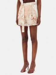 TWINSET Szorty materiałowe 251TT2443 Beżowy Regular Fit. Brązowe szorty Twinset, bez wzorów, ze lnu. Za 819.99 zł.