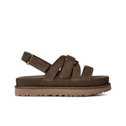 Sandały Ugg Australian W Goldenstar Gleam Damskie. Brązowe sandały UGG, bez wzorów, z materiału, bez obcasa, bez zapięcia. Za 607.99 zł.