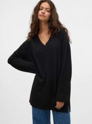 Vero Moda Sweter w kolorze czarnym rozmiar: S. Czarne swetry Vero Moda, s, bez wzorów, bez ramiączek. Za 70.41 zł.