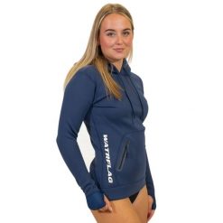 Damski bluza sporty wodne Watrflag Ipanema Niebieski. Niebieskie bluzy WATRFLAG, bez wzorów, z neoprenu, sportowe, bez ramiączek, z kapturem. Za 299.00 zł.