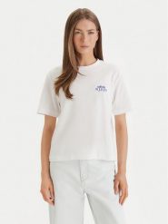 Calvin Klein Jeans T-Shirt LV047F801G Biały Boxy Fit. Białe t-shirty Calvin Klein Jeans, xl, bez wzorów, z bawełny, bez kołnierzyka, bez ramiączek. Za 209.99 zł.