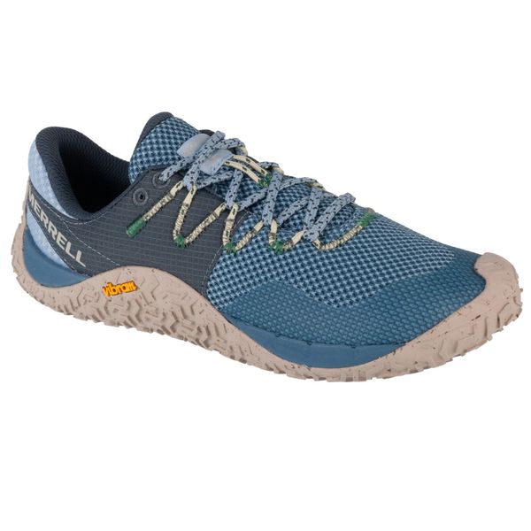 Buty do biegania damskie, Merrell Trail Glove 7. Niebieskie buty do biegania Merrell, bez wzorów, z gumy, bez zapięcia, do biegania. Za 661.00 zł.