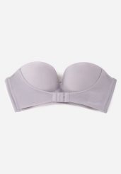 Szary Usztywniany Biustonosz Miseczka C Push Up Wykończony Dodatkowym Ramiączkiem Evias. Szare biustonosze Renee, bez wzorów. Za 39.99 zł.
