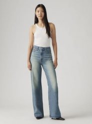 Levi's Dżinsy - Wide leg - w kolorze błękitnym rozmiar: W27/L30. Niebieskie jeansy Levi's, l, z aplikacjami, z bawełny, klasyczne, z podwyższonym stanem. Za 230.53 zł.