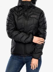 Kurtka ocieplana damska Peak Performance Elevate Liner Hood. Czarne kurtki Peak Performance, l, bez wzorów, z materiału, bez kaptura. Za 779.89 zł.