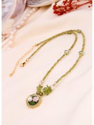 L'Atelier de Gaia Pozłacany naszyjnik perłami i cyrkoniami - dł. 50 cm rozmiar: onesize. Białe naszyjniki L'Atelier de Gaia, z materiału, z cyrkonią, pozłacane. Za 82.99 zł.