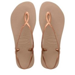 Klapki Havaianas Model 4129697 Kolor Brązowy. Czerwone klapki Havaianas, bez wzorów, z gumy, sportowe, bez obcasa, bez zapięcia. Za 148.95 zł.