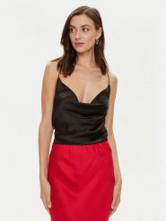 Custommade Top Youliana 999312115 Czarny Regular Fit. Czarne topy Custommade, xs, bez wzorów, z jedwabiu, bez kołnierzyka, bez ramiączek. Za 309.99 zł.