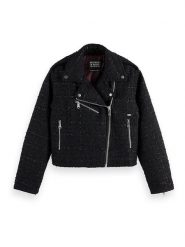 Scotch & Soda Kurtka przejściowa w kolorze czarnym rozmiar: S. Czarne kurtki Scotch & Soda, s, bez wzorów, bez kaptura. Za 304.99 zł.