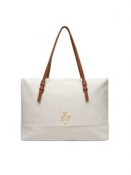 Beverly Hills Polo Club Torebka BHPC-C-014-07 Beżowy. Brązowe shopper bag Beverly Hills Polo Club, bez wzorów, z materiału, bez dodatków. Za 229.99 zł.