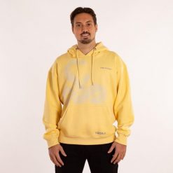 Bluza Vibor-A Seoanei Amarillo. Żółte bluzy z kapturem VIBORA, m, bez wzorów, z bawełny, z kapturem. Za 243.99 zł.
