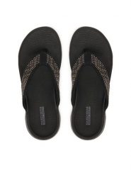 Skechers Japonki 140184/BBK Czarny. Czarne japonki Skechers, bez wzorów, z materiału. Za 199.99 zł.