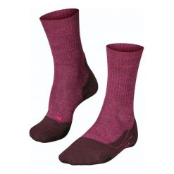Skarpetki damskie Falke TK2 Wool. Czerwone skarpetki Falke, bez wzorów, z materiału. Za 130.50 zł.