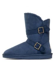 ISLAND BOOT Botki zimowe "Candace" w kolorze granatowym rozmiar: 40. Niebieskie botki Island Boot, bez wzorów, z materiału, bez obcasa, bez zapięcia. Za 177.94 zł.